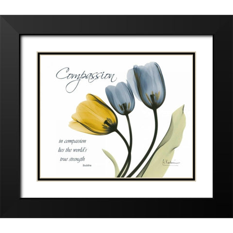 Tulip - Compassion Black Modern Wood Framed Art Print with Double Matting by Koetsier, Albert