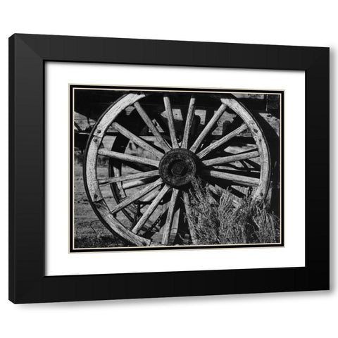 Bodi Wheel Black Modern Wood Framed Art Print with Double Matting by Koetsier, Albert