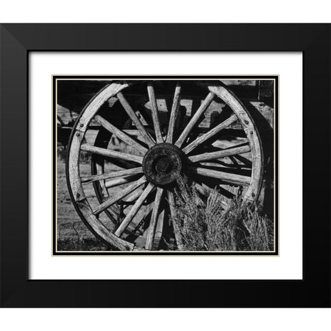 Bodi Wheel Black Modern Wood Framed Art Print with Double Matting by Koetsier, Albert