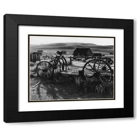 Bodi Wagon Black Modern Wood Framed Art Print with Double Matting by Koetsier, Albert