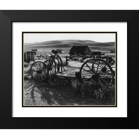 Bodi Wagon Black Modern Wood Framed Art Print with Double Matting by Koetsier, Albert