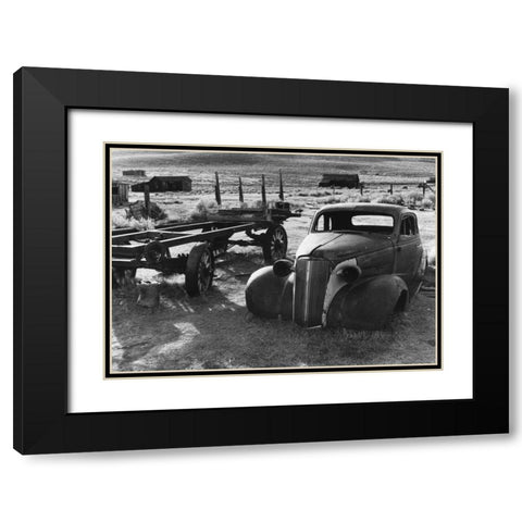 Vintage Car Black Modern Wood Framed Art Print with Double Matting by Koetsier, Albert