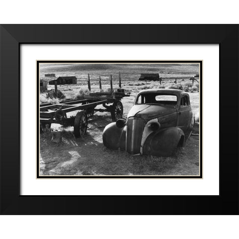 Vintage Car Black Modern Wood Framed Art Print with Double Matting by Koetsier, Albert