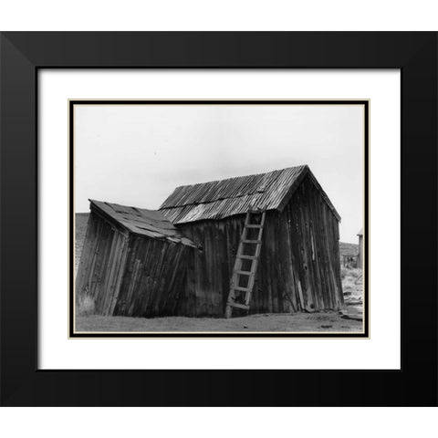 Bodi Ladder Black Modern Wood Framed Art Print with Double Matting by Koetsier, Albert