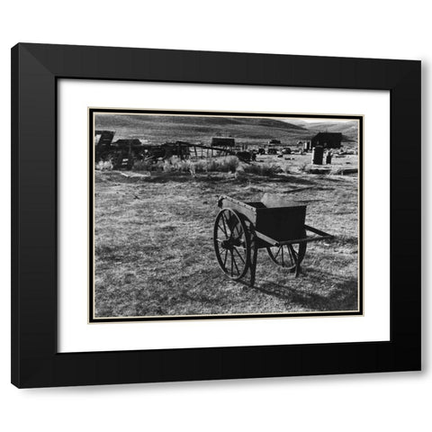 Bodi Wheelbarrow 2 Black Modern Wood Framed Art Print with Double Matting by Koetsier, Albert