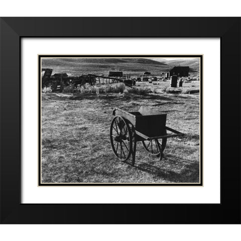 Bodi Wheelbarrow 2 Black Modern Wood Framed Art Print with Double Matting by Koetsier, Albert