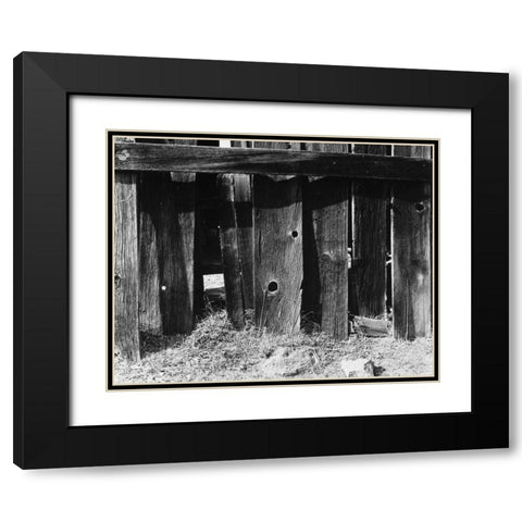 Bodi Fence Black Modern Wood Framed Art Print with Double Matting by Koetsier, Albert