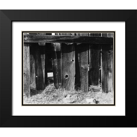 Bodi Fence Black Modern Wood Framed Art Print with Double Matting by Koetsier, Albert