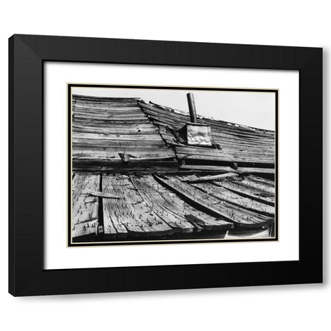 Bodi Roof Black Modern Wood Framed Art Print with Double Matting by Koetsier, Albert