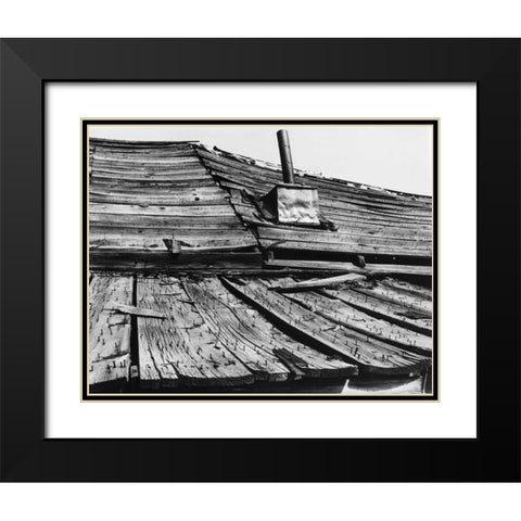 Bodi Roof Black Modern Wood Framed Art Print with Double Matting by Koetsier, Albert