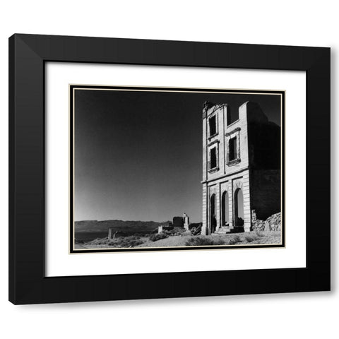 Rhyolite Nevada Black Modern Wood Framed Art Print with Double Matting by Koetsier, Albert