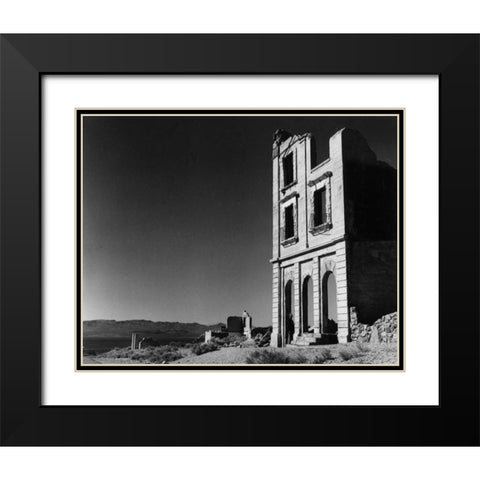 Rhyolite Nevada Black Modern Wood Framed Art Print with Double Matting by Koetsier, Albert