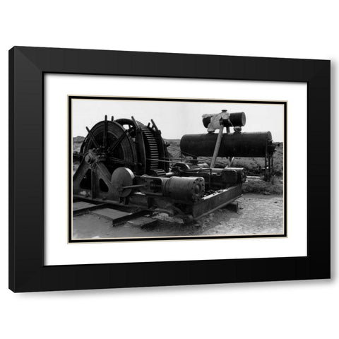 Bodi Mining 2 Black Modern Wood Framed Art Print with Double Matting by Koetsier, Albert