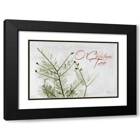 O Christmas Evergreen Black Modern Wood Framed Art Print with Double Matting by Koetsier, Albert