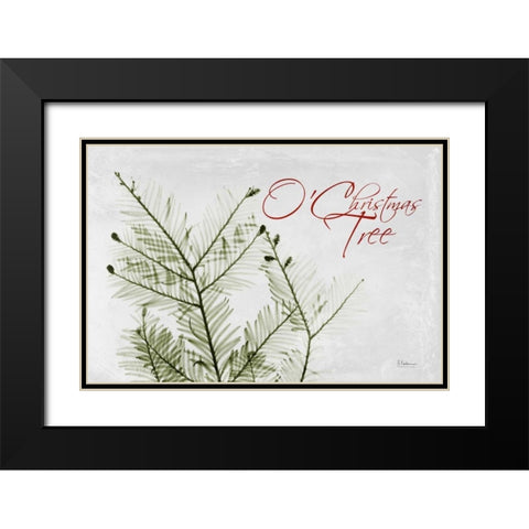 O Christmas Evergreen Black Modern Wood Framed Art Print with Double Matting by Koetsier, Albert