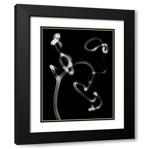 Tendril Black Modern Wood Framed Art Print with Double Matting by Koetsier, Albert