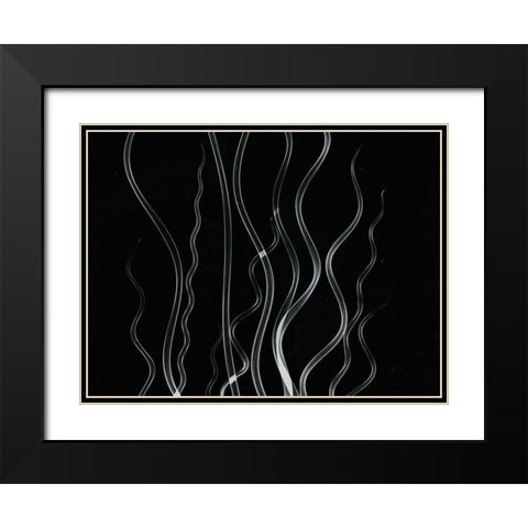 Corkscrew Rush Black Modern Wood Framed Art Print with Double Matting by Koetsier, Albert