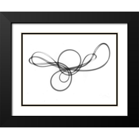 String Theory Black Modern Wood Framed Art Print with Double Matting by Koetsier, Albert