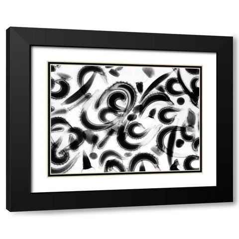 Ocean Hooks Black Modern Wood Framed Art Print with Double Matting by Koetsier, Albert