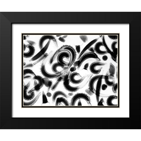 Ocean Hooks Black Modern Wood Framed Art Print with Double Matting by Koetsier, Albert