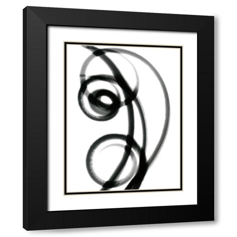 Twirling Fingers Black Modern Wood Framed Art Print with Double Matting by Koetsier, Albert