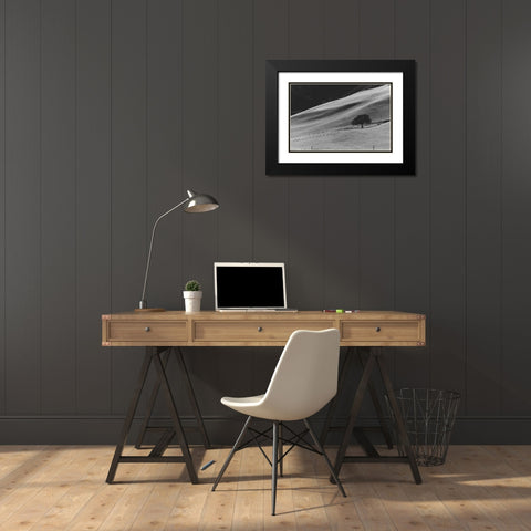 Calming Slope Black Modern Wood Framed Art Print with Double Matting by Koetsier, Albert