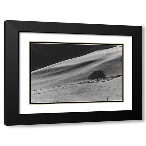 Calming Slope Black Modern Wood Framed Art Print with Double Matting by Koetsier, Albert