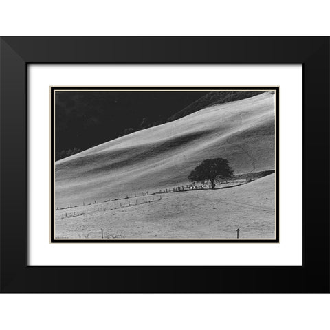 Calming Slope Black Modern Wood Framed Art Print with Double Matting by Koetsier, Albert