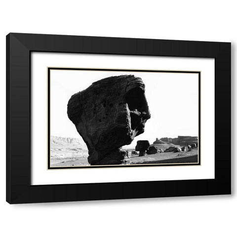 Lonely Skull Black Modern Wood Framed Art Print with Double Matting by Koetsier, Albert