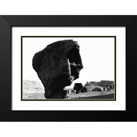 Lonely Skull Black Modern Wood Framed Art Print with Double Matting by Koetsier, Albert