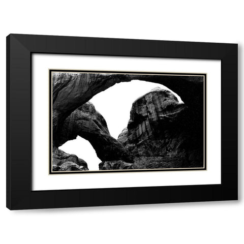 Twisted Stone Black Modern Wood Framed Art Print with Double Matting by Koetsier, Albert