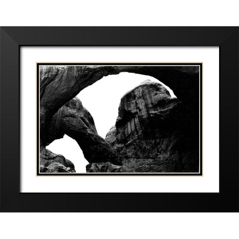 Twisted Stone Black Modern Wood Framed Art Print with Double Matting by Koetsier, Albert