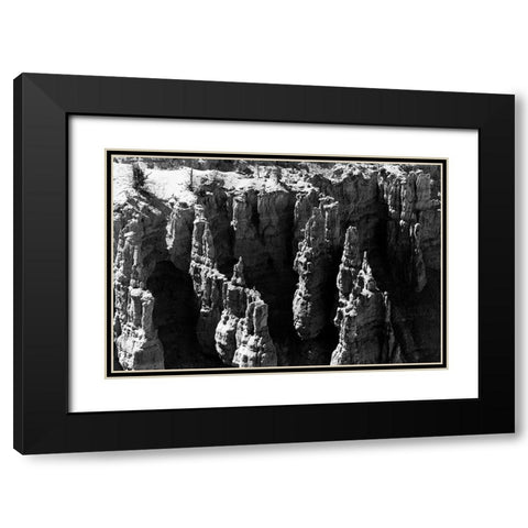 Jagged Forest Black Modern Wood Framed Art Print with Double Matting by Koetsier, Albert