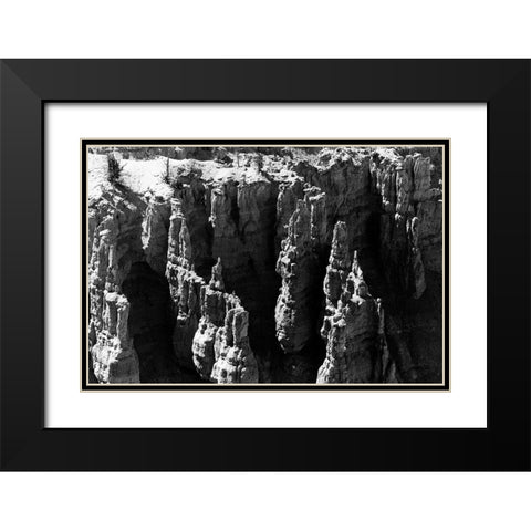 Jagged Forest Black Modern Wood Framed Art Print with Double Matting by Koetsier, Albert