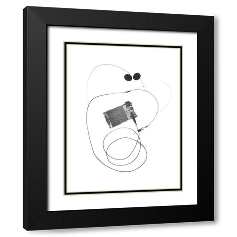 Cassette Player Black Modern Wood Framed Art Print with Double Matting by Koetsier, Albert