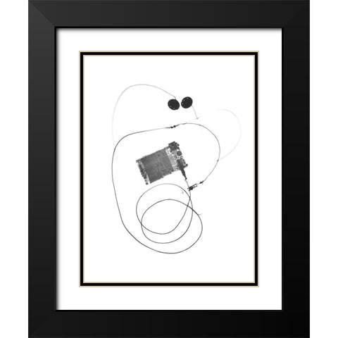 Cassette Player Black Modern Wood Framed Art Print with Double Matting by Koetsier, Albert