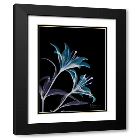 Lily L145 Black Modern Wood Framed Art Print with Double Matting by Koetsier, Albert