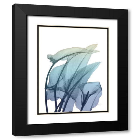 Ombre Expression 3 Black Modern Wood Framed Art Print with Double Matting by Koetsier, Albert