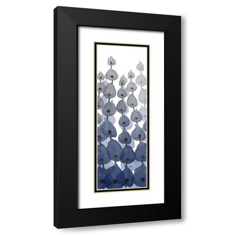 Sapphire Blooms On White 3 Black Modern Wood Framed Art Print with Double Matting by Koetsier, Albert