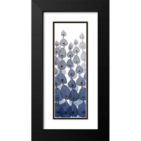 Sapphire Blooms On White 3 Black Modern Wood Framed Art Print with Double Matting by Koetsier, Albert