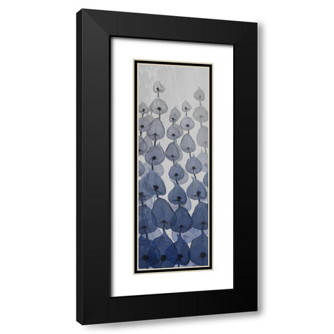 Sapphire Blooms 1 Black Modern Wood Framed Art Print with Double Matting by Koetsier, Albert