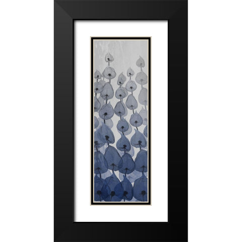 Sapphire Blooms 1 Black Modern Wood Framed Art Print with Double Matting by Koetsier, Albert