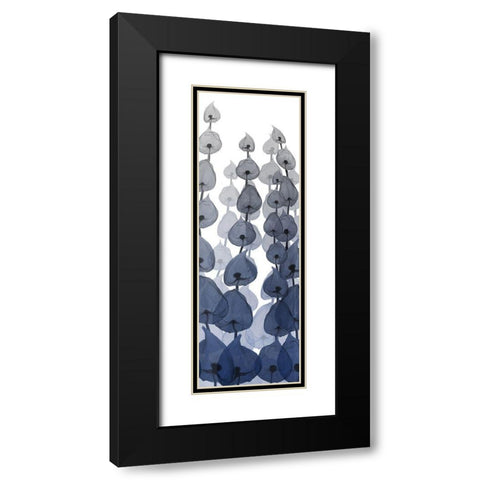 Sapphire Blooms On White 4 Black Modern Wood Framed Art Print with Double Matting by Koetsier, Albert