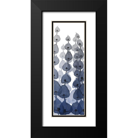Sapphire Blooms On White 4 Black Modern Wood Framed Art Print with Double Matting by Koetsier, Albert