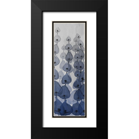 Sapphire Blooms 2 Black Modern Wood Framed Art Print with Double Matting by Koetsier, Albert