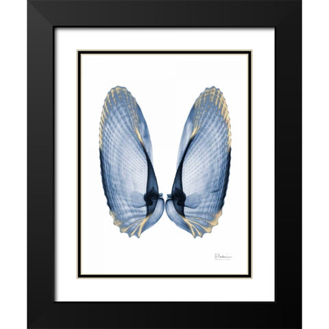 Golden Crusted Angel Wings Black Modern Wood Framed Art Print with Double Matting by Koetsier, Albert