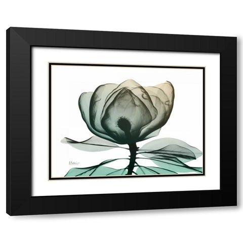 Emerald Magnolia 1 Black Modern Wood Framed Art Print with Double Matting by Koetsier, Albert