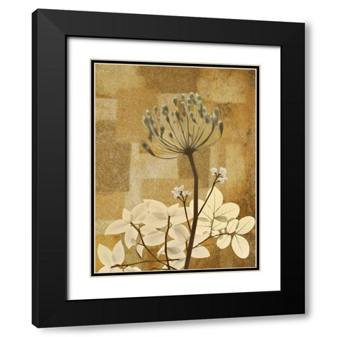 Zenfully Golden 1 Black Modern Wood Framed Art Print with Double Matting by Koetsier, Albert