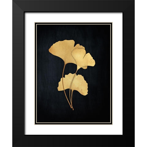 Midas Ginkgo 2 Black Modern Wood Framed Art Print with Double Matting by Koetsier, Albert