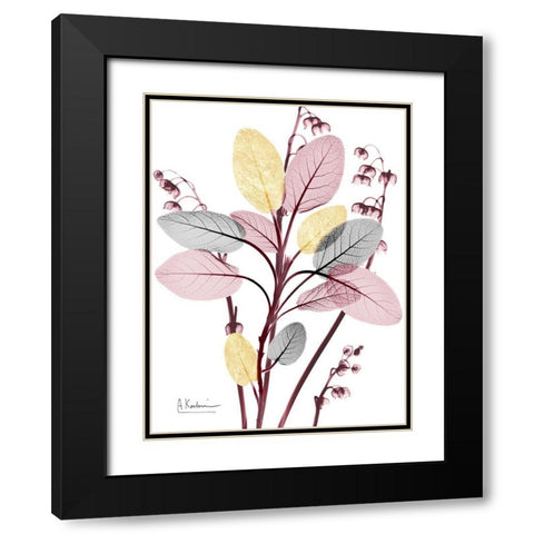 Blush Fusion 1  Black Modern Wood Framed Art Print with Double Matting by Koetsier, Albert